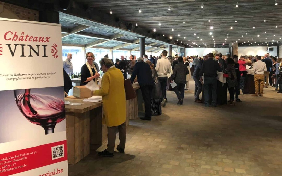 La degustazione di vini italiani e francesi presso uno dei nostri partner in Belgio.