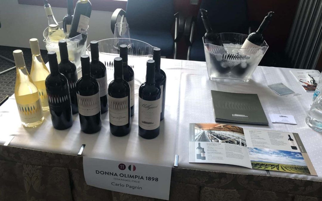 The selection of Donna Olimpia 1898 at Vino Doc tasting.